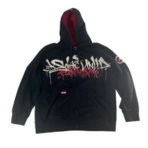 Vintage Ecko Unltd Hoodie Mens 2XL Black Y2K Graffiti Hip Hop Jesse Pinkman Punk